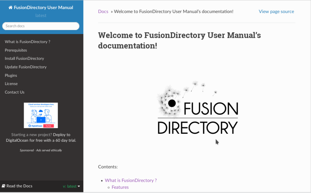 La documentation FusionDirectory est maintenant sur readthedocs